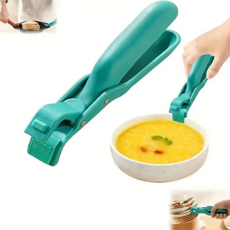 Silicone Multi-Functional Heat-Resistant Clip - Holds Plates/Bowls, Lifts Trays, Non-Slip, Home Kitchen Must-Have