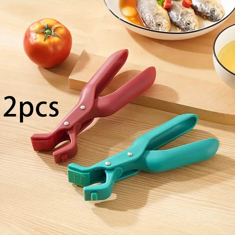 Silicone Multi-Functional Heat-Resistant Clip - Holds Plates/Bowls, Lifts Trays, Non-Slip, Home Kitchen Must-Have