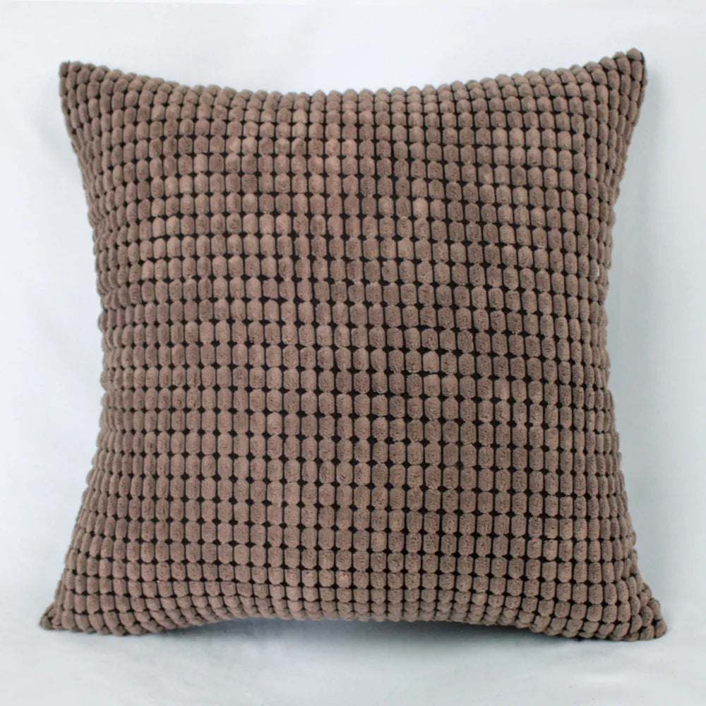 Customized corduroy corn grain fabric cushion cover 40/45/50/55/60/65/70cm large-sized home decoration sofa pillowcase