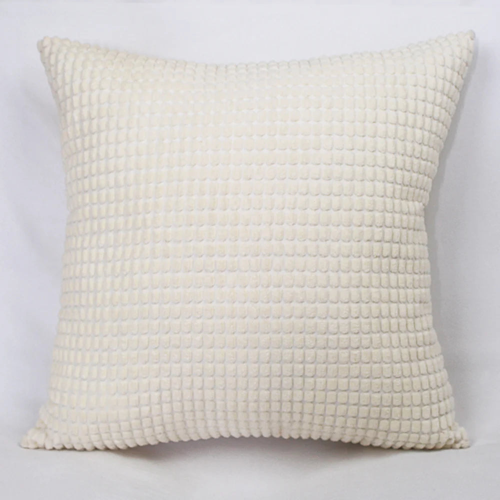 Customized corduroy corn grain fabric cushion cover 40/45/50/55/60/65/70cm large-sized home decoration sofa pillowcase