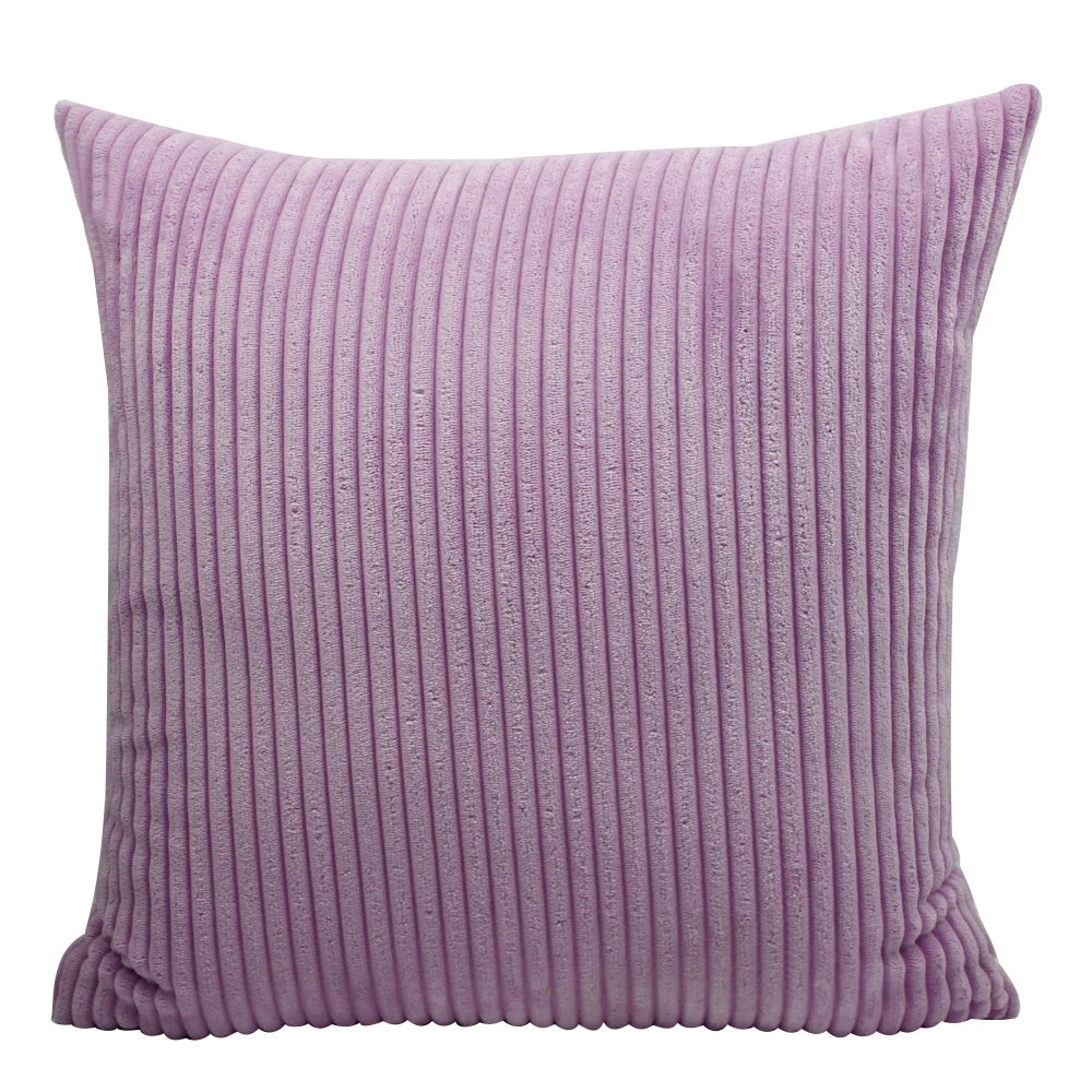 Striped Corduroy Fabric Solid Color Cushion Cover 45/50/60CM Sofa Bed Decoration Classic Simple Pillowcase NPCJC-C