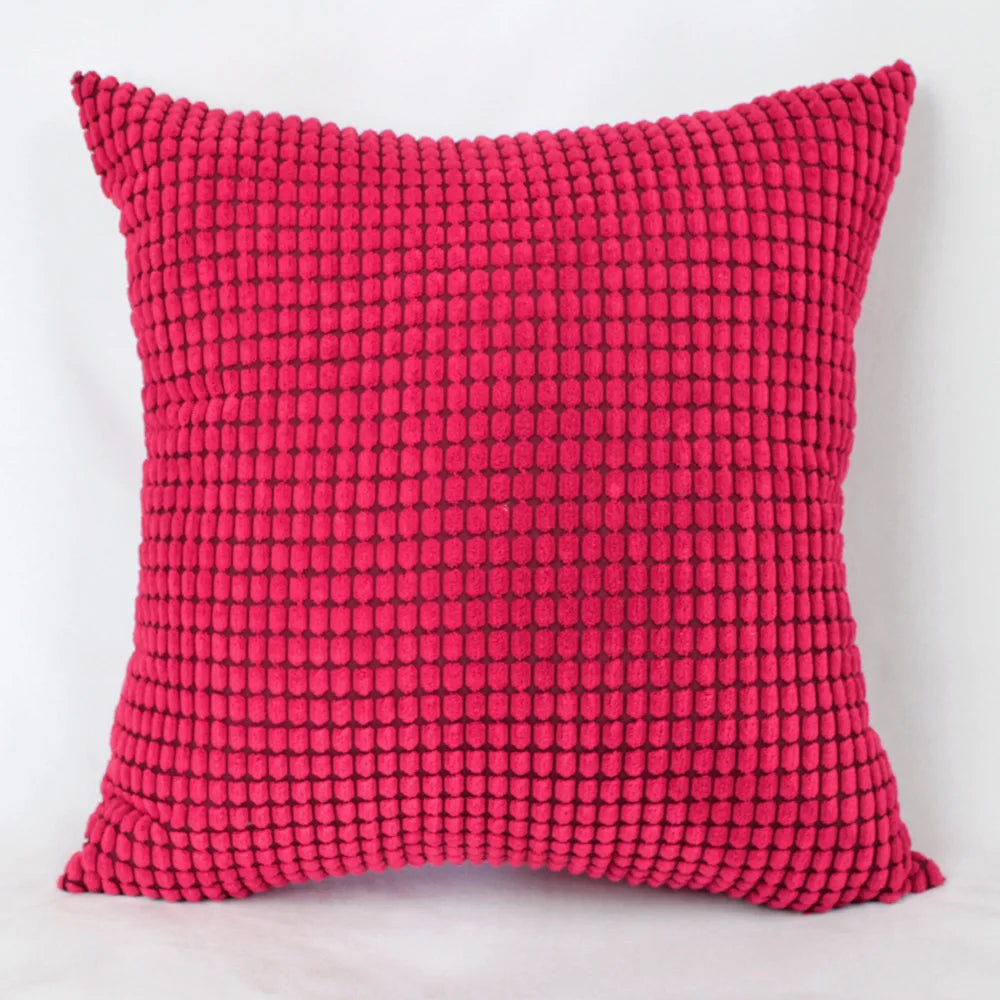 Customized corduroy corn grain fabric cushion cover 40/45/50/55/60/65/70cm large-sized home decoration sofa pillowcase