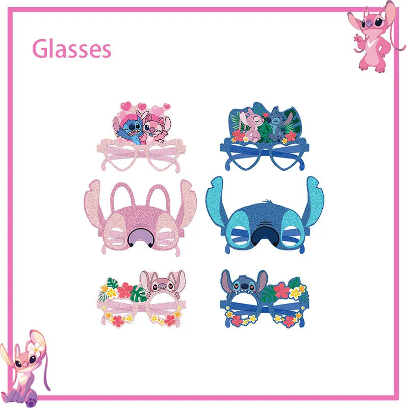 Stitch Birthday Party Decoration Pink Theme Paper Napkins Plates Cups Tableware Set Background Party Decoration Supplies For Kid
