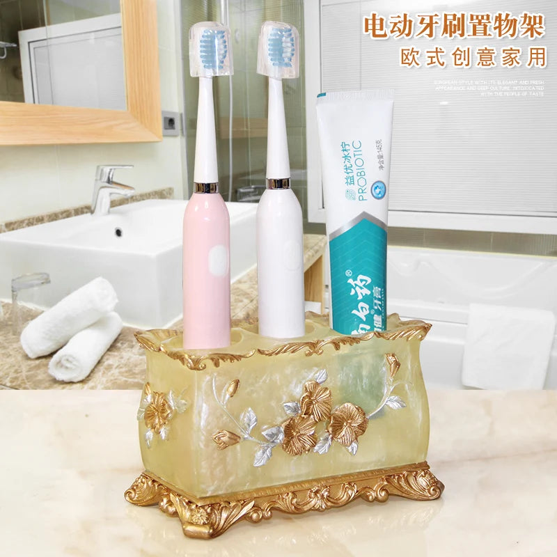 Fashion Bathroom Supplies Resin Five-piece Washbasin European Bathroom Supplies Toothpaste Storage Box Tissue Box