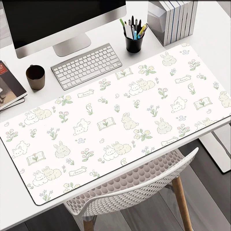 "Cat and Garden Art Mouse Pad - Extra Large, Soft and Comfortable, Suitable for Long-Term Use rabbit  mouse pad anime