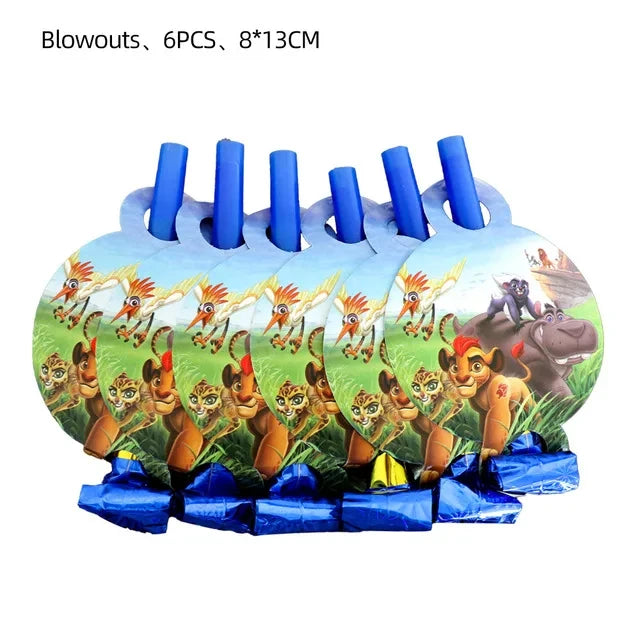 Lion King Party Favors includes Slap Bracelets Stickers Blowouts Gifts Bags for Jungle Lion Themed Birthday Party Decorations