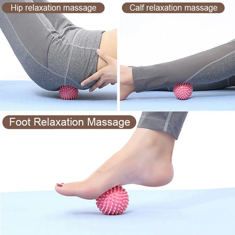 Foot massage ball with spikes pilates yoga Sports Fitness Muscle Relaxation  massage ball plantar fasciitis therapy ball AMQ001