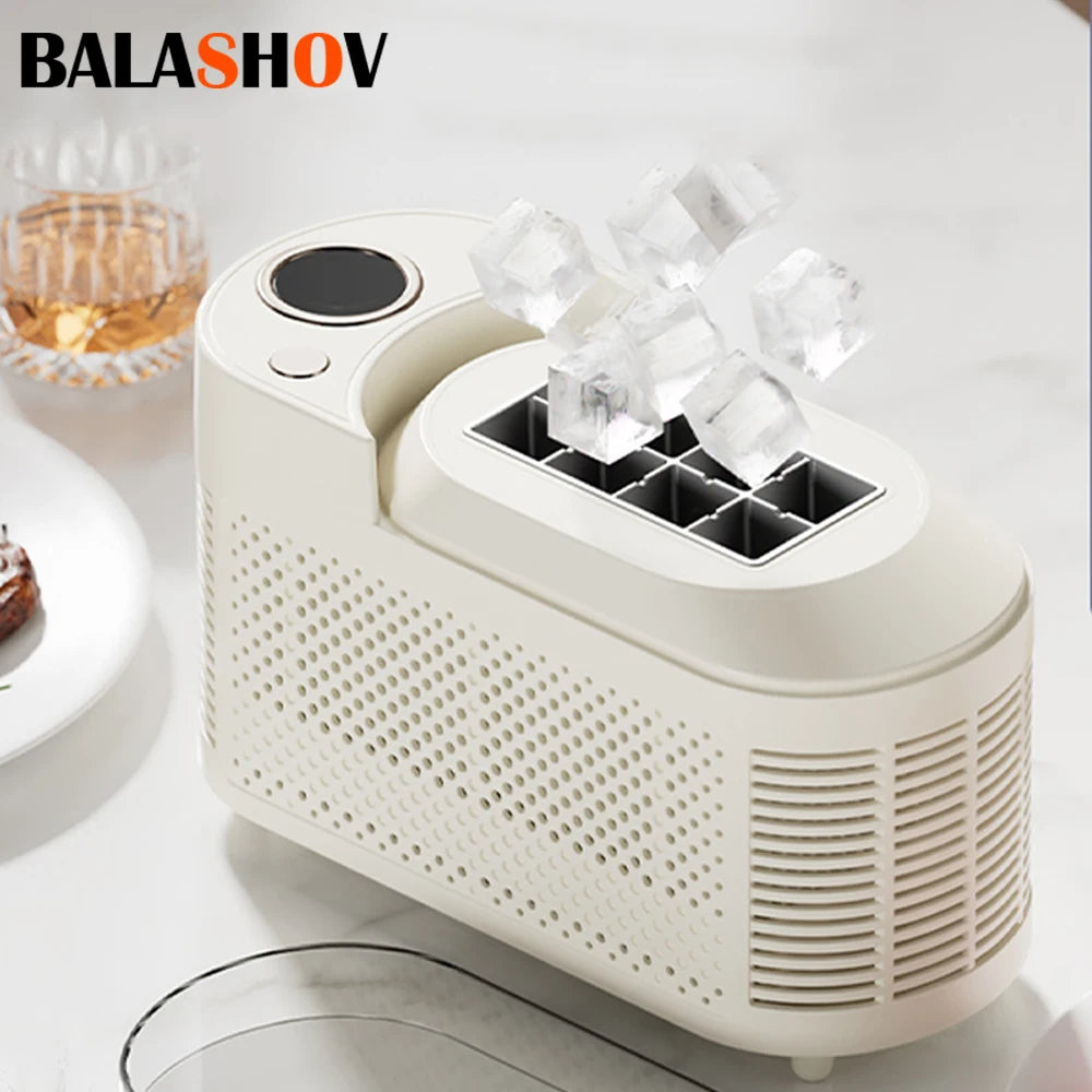 Desktop Small Electric Ice Maker Professional Ice Cube Maker Portable Automatic Electric Bullet Round Ice Block Making Machine