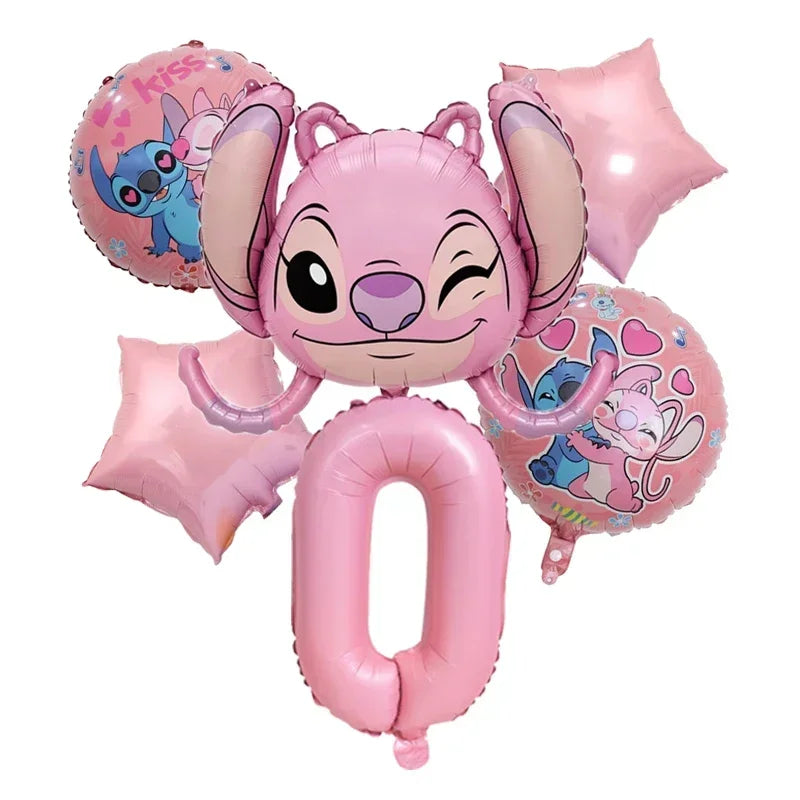 Cartoon Disney Lilo&Stitch Theme Party Foil Balloon Set Baby Shower Boys and Girls Birthday Party Decoration Children's Toy Gift
