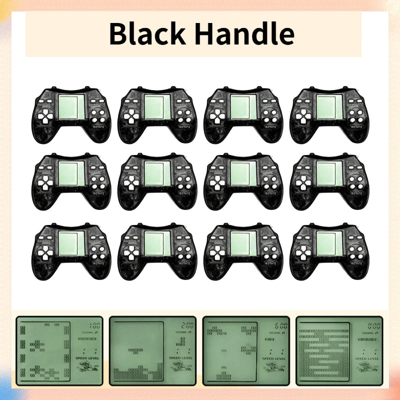 6-48PCS Video Game Party Favors For Kids Mini Game Keychain Birthday Party Gifs Mini Arcade Game Classroom Prizes Tetris Game