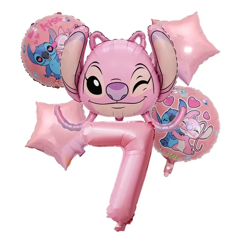 Cartoon Disney Lilo&Stitch Theme Party Foil Balloon Set Baby Shower Boys and Girls Birthday Party Decoration Children's Toy Gift