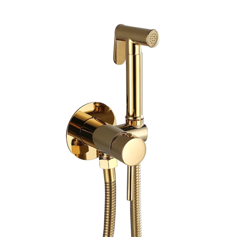 VGX Brass Bidet Faucet Set Handheld Ducha Higienica Hot Cold Toilet Crane Women Washer Bathroom Shattaf Sprayer Hygienic Shower