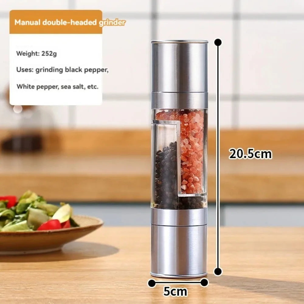 1pc Pepper Grinder Household Sea Salt Ginder Steel Spice Grinder Manual Sea Salt Mill Spice Crusher Reusable