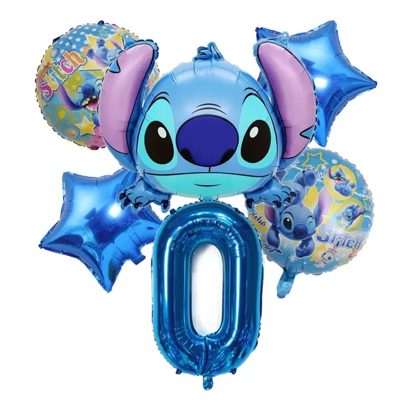 Cartoon Disney Lilo&Stitch Theme Party Foil Balloon Set Baby Shower Boys and Girls Birthday Party Decoration Children's Toy Gift