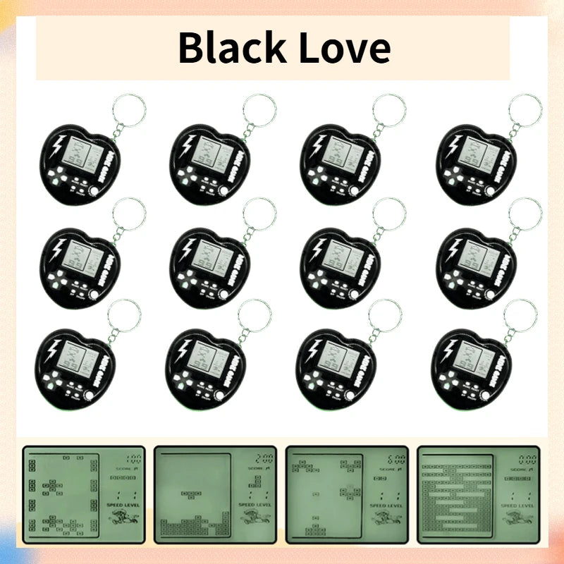 6-48PCS Video Game Party Favors For Kids Mini Game Keychain Birthday Party Gifs Mini Arcade Game Classroom Prizes Tetris Game