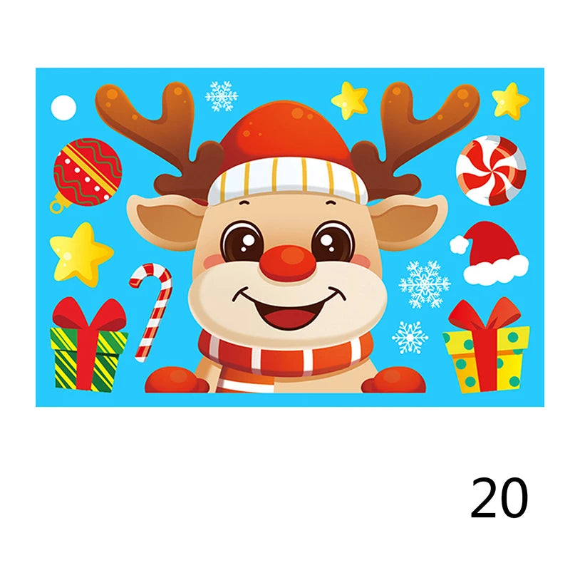 Window Christmas New Year Decorations, Santa Claus Christmas Stickers, Children's Room Snowflake Stickers, Winter Wall Sticker
