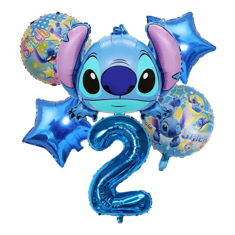 Cartoon Disney Lilo&Stitch Theme Party Foil Balloon Set Baby Shower Boys and Girls Birthday Party Decoration Children's Toy Gift