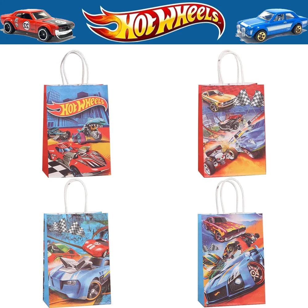 Boys Favor Birthday Backdrop Decoration Kids Hot Wheels Baby Shower Balloons Paper Tableware Cartoon Race Car Party Supplies