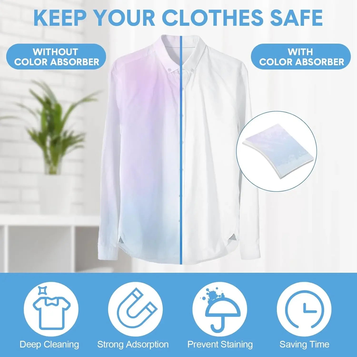 100/10PCS Laundry Color Absorbing Paper Anti-dyeing Laundry Tablets for Washing Machine Clean Clothes Color Catcher Sheets