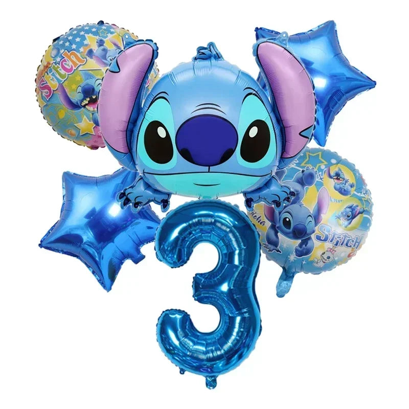 Cartoon Disney Lilo&Stitch Theme Party Foil Balloon Set Baby Shower Boys and Girls Birthday Party Decoration Children's Toy Gift