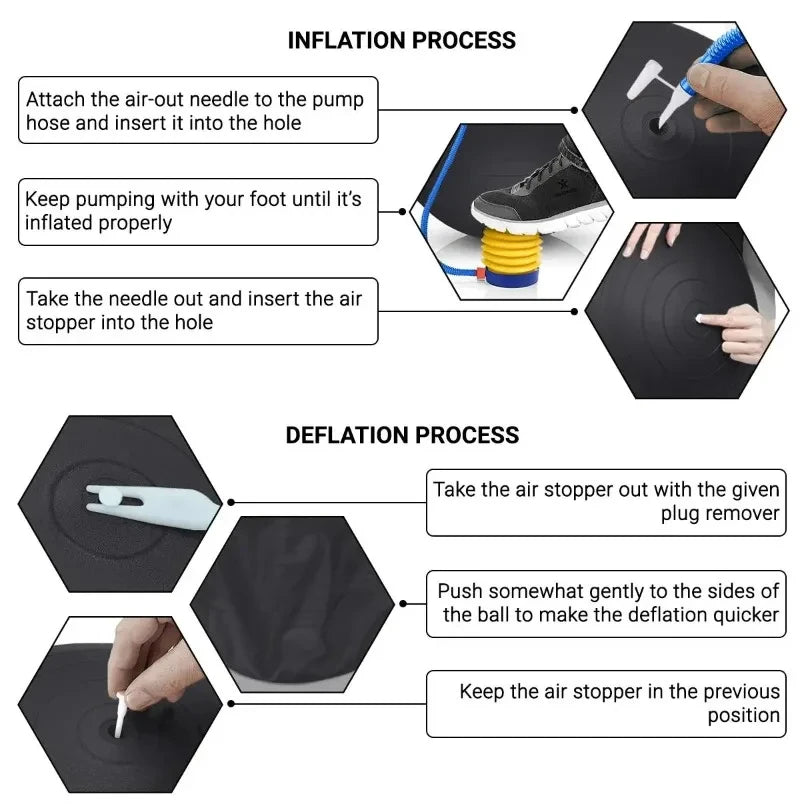 65/75/85cm Yoga Balance Bosu Ball Maternity Rehabilitation Excercise Ball Pilates Accesorios Home Fitness Equipment Gymnastic