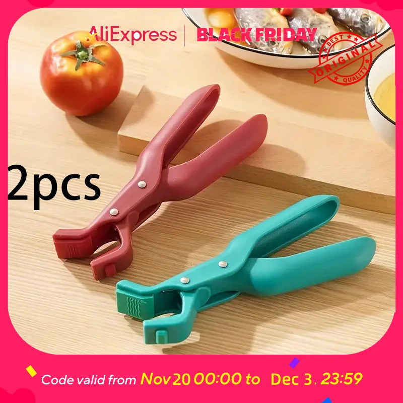 Silicone Multi-Functional Heat-Resistant Clip - Holds Plates/Bowls, Lifts Trays, Non-Slip, Home Kitchen Must-Have