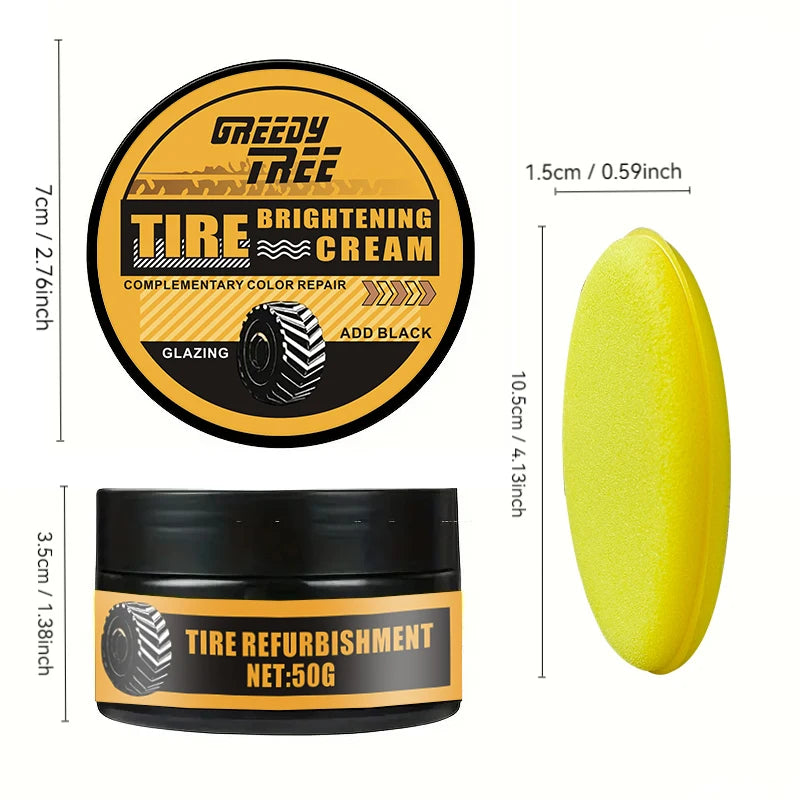 Tire gloss wax - prevent cracking, waterproof and dustproof formula, car/SUV/truck, tires restore tire gloss