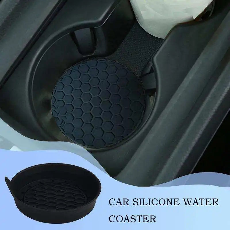 2 pcs Creative car coasters car water cup slot storage mat new car interior decoration supplies thick non-slip