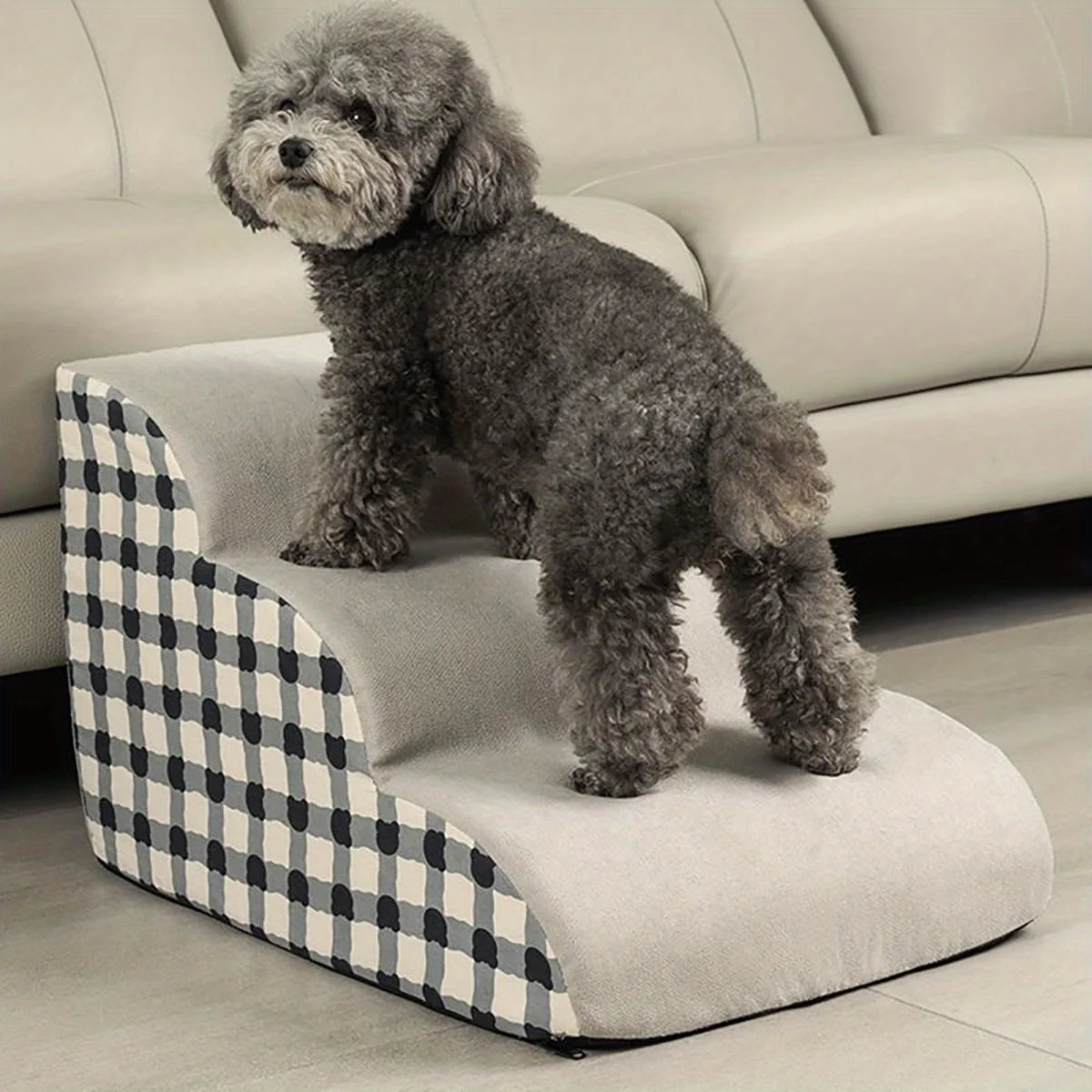 Pet 2/3 Steps High Density Foam Dog Secure Stairs Ramps Non-Slip Pet Steps for Older Dogs Pet with Joint Pain Sofa Bed Ladder