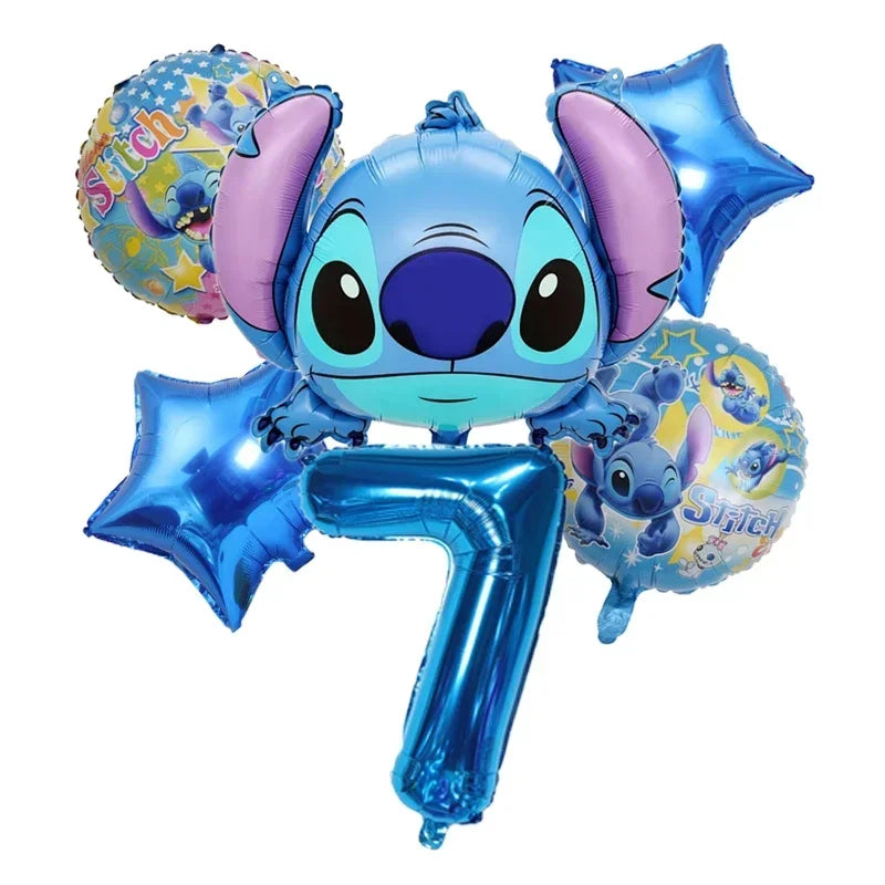 Cartoon Disney Lilo&Stitch Theme Party Foil Balloon Set Baby Shower Boys and Girls Birthday Party Decoration Children's Toy Gift
