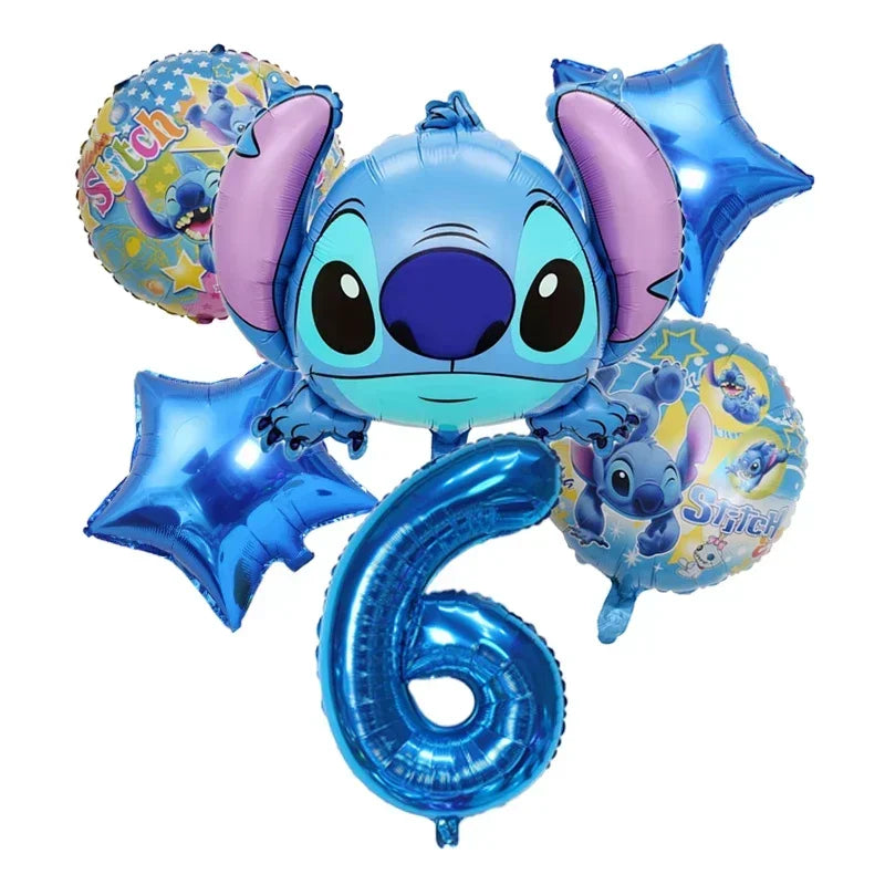 Cartoon Disney Lilo&Stitch Theme Party Foil Balloon Set Baby Shower Boys and Girls Birthday Party Decoration Children's Toy Gift
