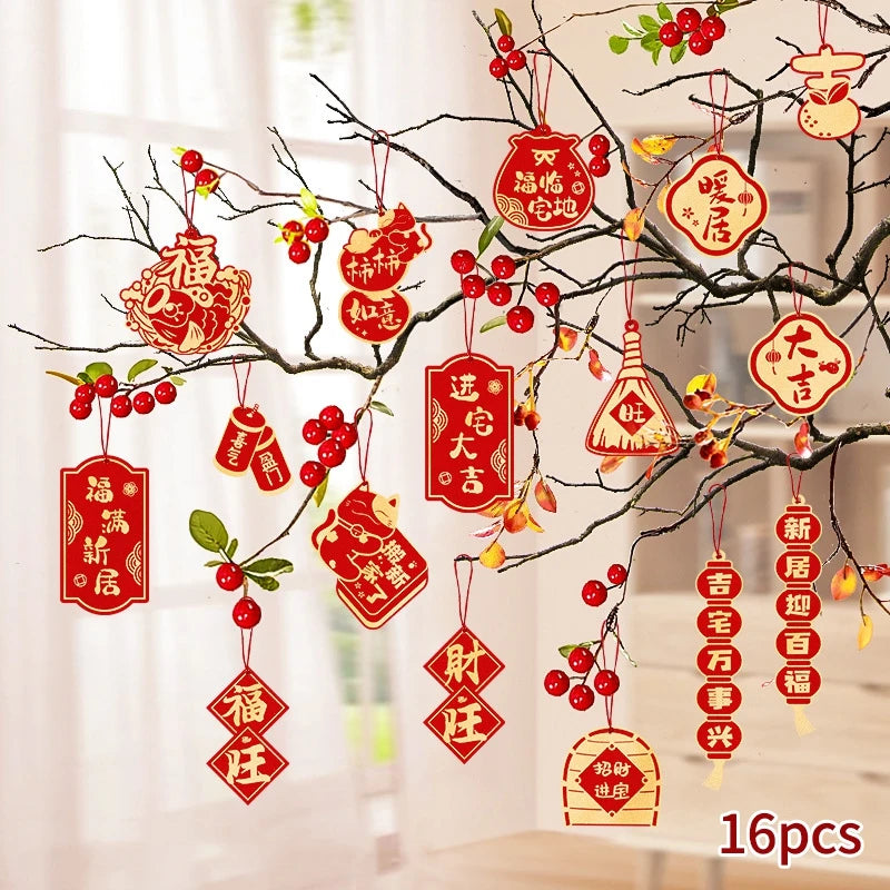 Chinese Lunar New Year Decorations 2026 Chinese Festival Hanging Pendant Wedding Party Room Decorations Party Supplies