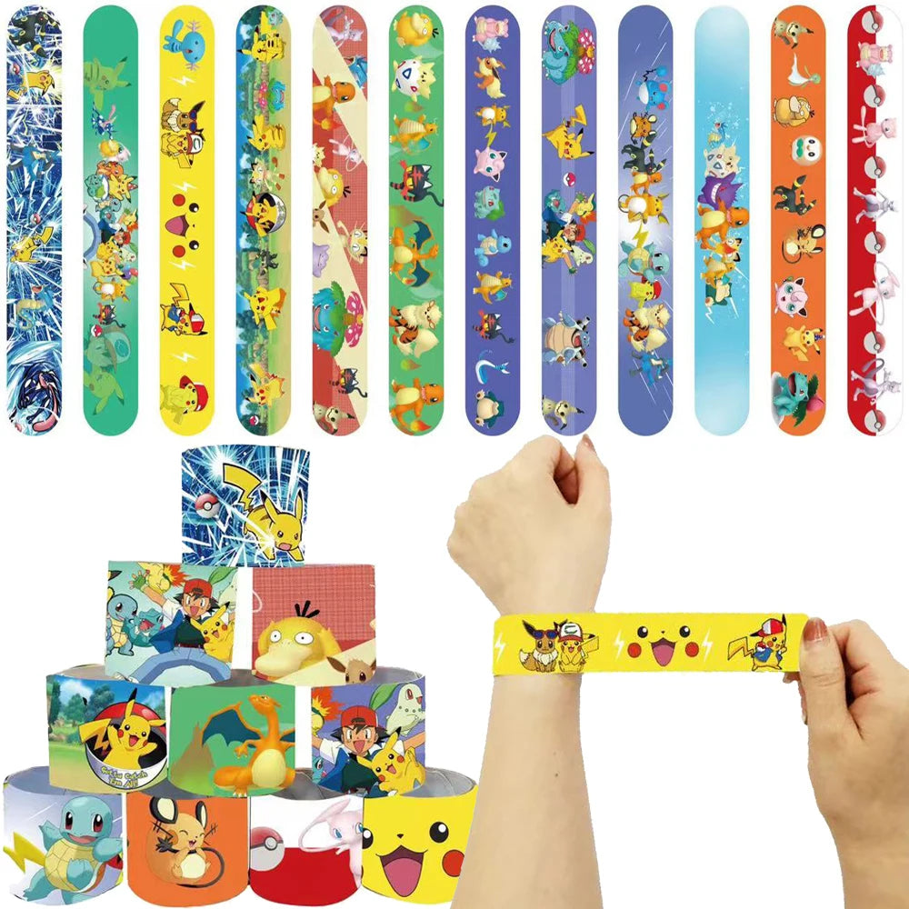 Pokemon Birthday Party Supplies Bracelets Stickers Keychain for Kids Pinata Goody Bag Fillers Cute Pikachu Pokemon Party Favors