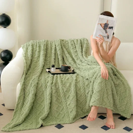 1pc Tower Hibiscus Solid color blanket Comfortable skin friendly soft blanket machine washable high cost effective for bedroom