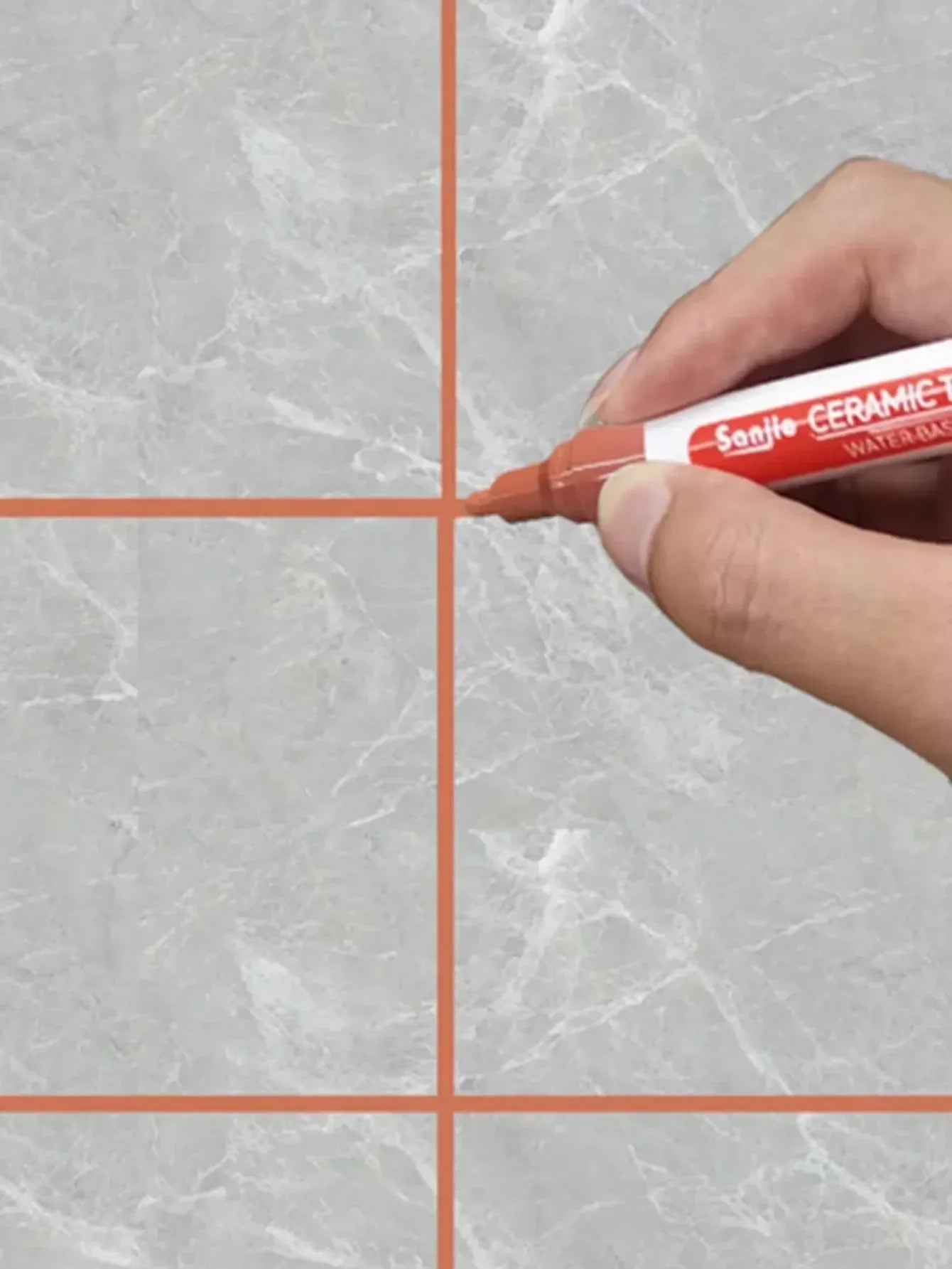 Waterproof White Grout Tile Pen Wall Grout Restorer Mark,Ceramic Tile Beautiful Seam, Kitchen and Bathroom Wall Seam Color Chang