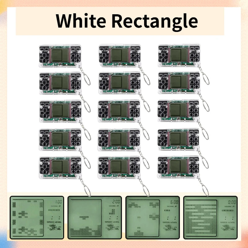 6-48PCS Video Game Party Favors For Kids Mini Game Keychain Birthday Party Gifs Mini Arcade Game Classroom Prizes Tetris Game