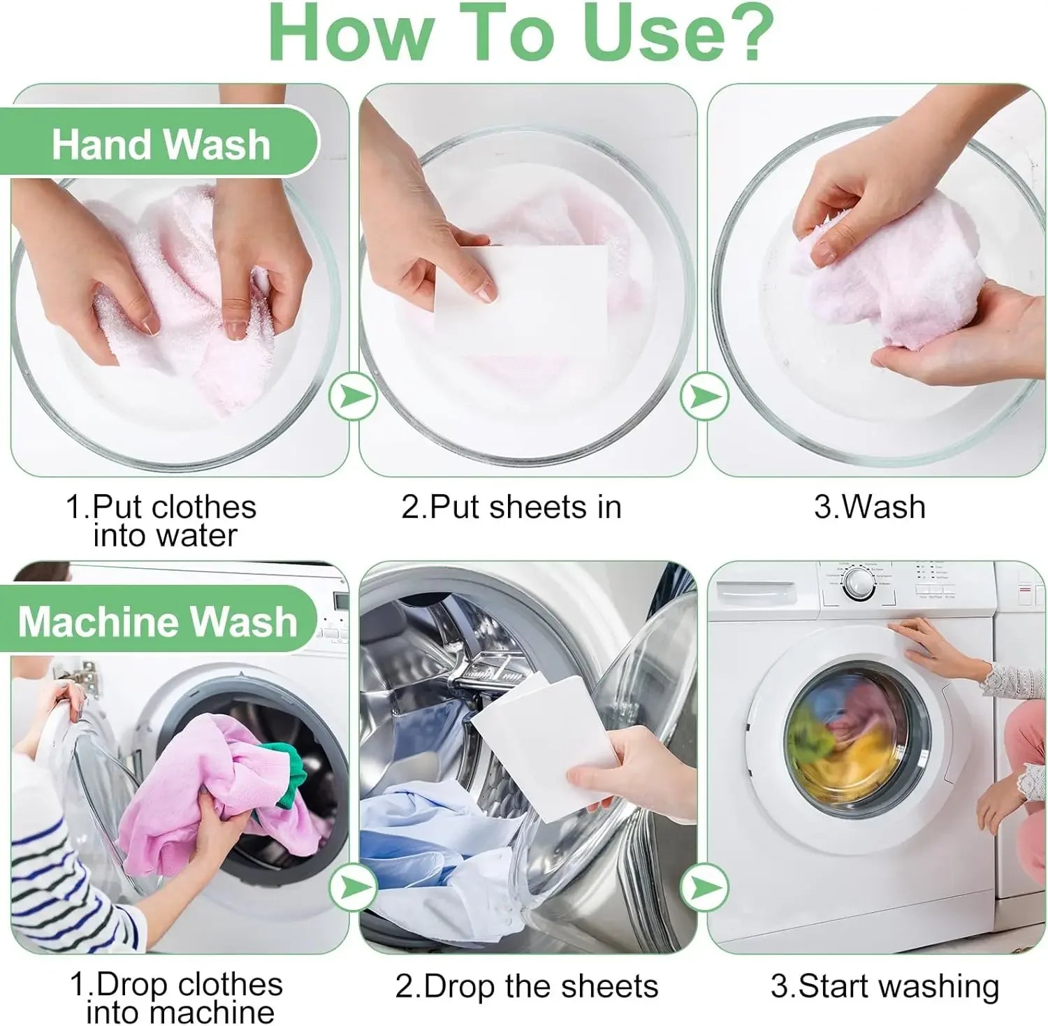 100/10PCS Laundry Color Absorbing Paper Anti-dyeing Laundry Tablets for Washing Machine Clean Clothes Color Catcher Sheets