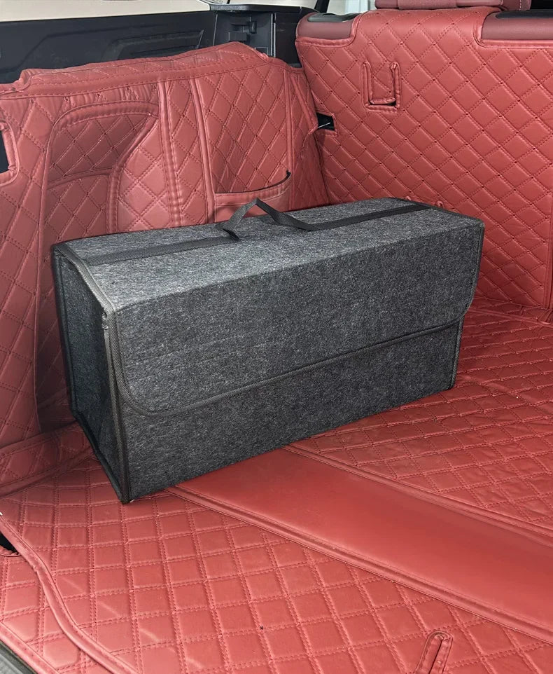Large Anti Slip Compartment Boot Storage Organizer Tool Car Storage Bag Car Trunk Organizer Soft Felt Storage Box Accessories