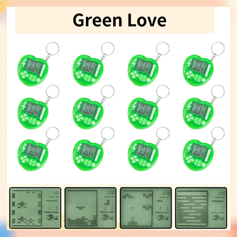 6-48PCS Video Game Party Favors For Kids Mini Game Keychain Birthday Party Gifs Mini Arcade Game Classroom Prizes Tetris Game
