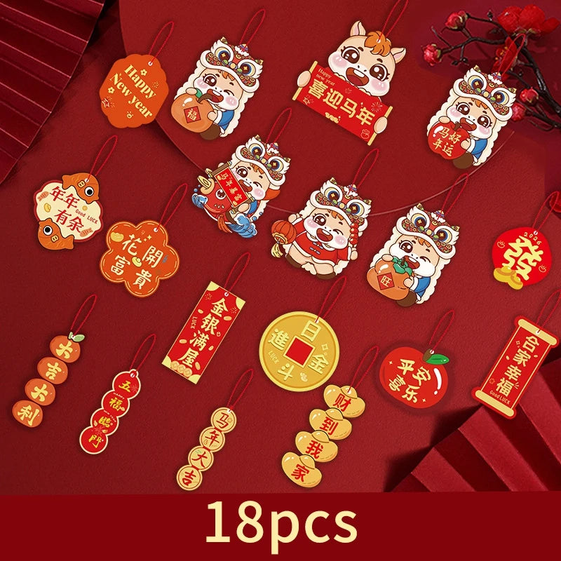 Chinese Lunar New Year Decorations 2026 Chinese Festival Hanging Pendant Wedding Party Room Decorations Party Supplies