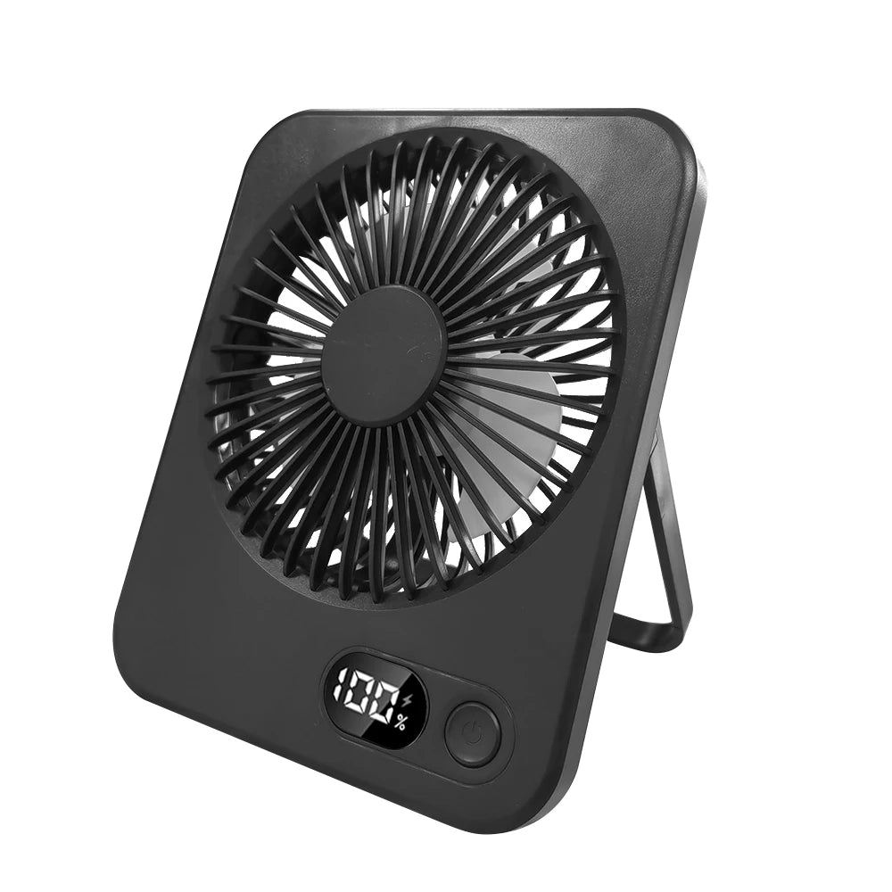 Desk Fan Portable Mini USB Fan Rechargeable Portable Fan Foldable Table Fans Ultra Quiet Student Personal Desktop Fan 5 Speeds