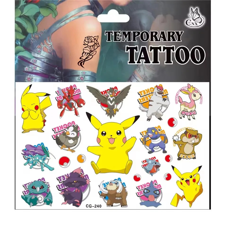 Pokemon Birthday Party Supplies Bracelets Stickers Keychain for Kids Pinata Goody Bag Fillers Cute Pikachu Pokemon Party Favors