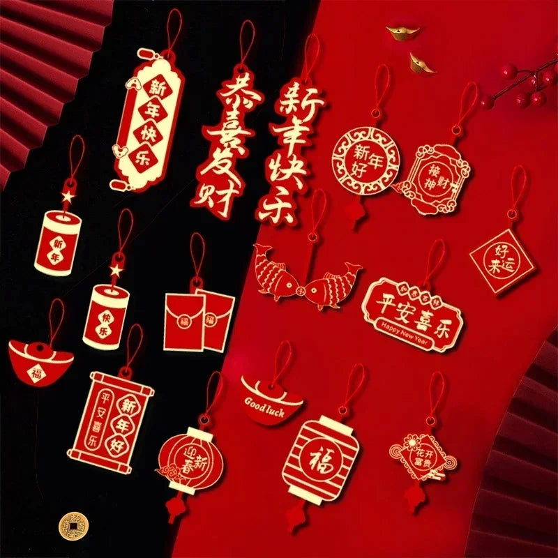 Chinese Lunar New Year Decorations 2026 Chinese Festival Hanging Pendant Wedding Party Room Decorations Party Supplies
