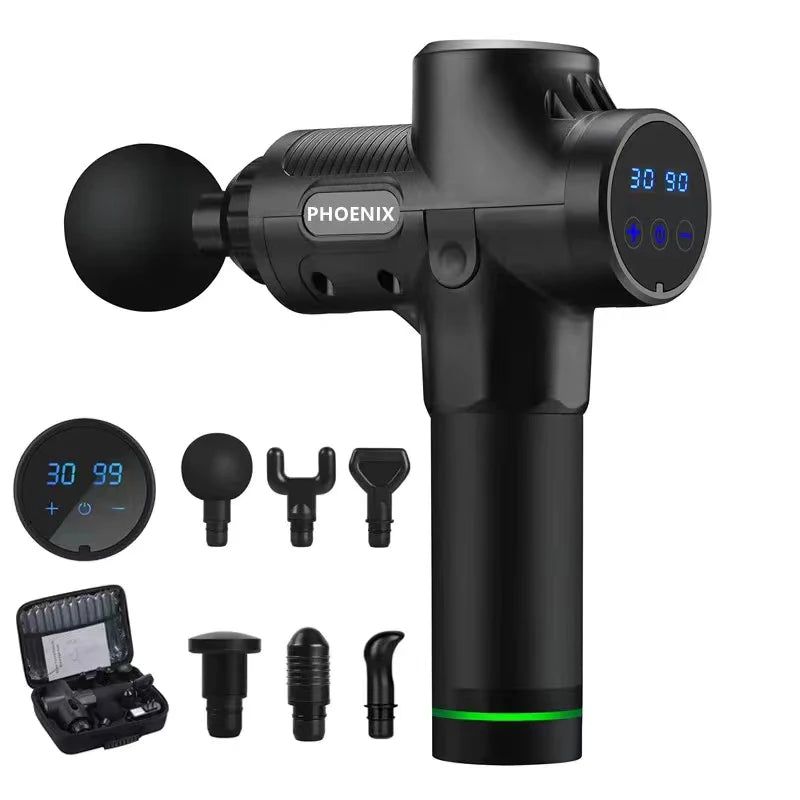 Phoenix A2 Massage Gun Muscle Relaxation Deep Tissue Massager Dynamic Therapy Vibrator Shaping Pain Relief Back Foot Massager