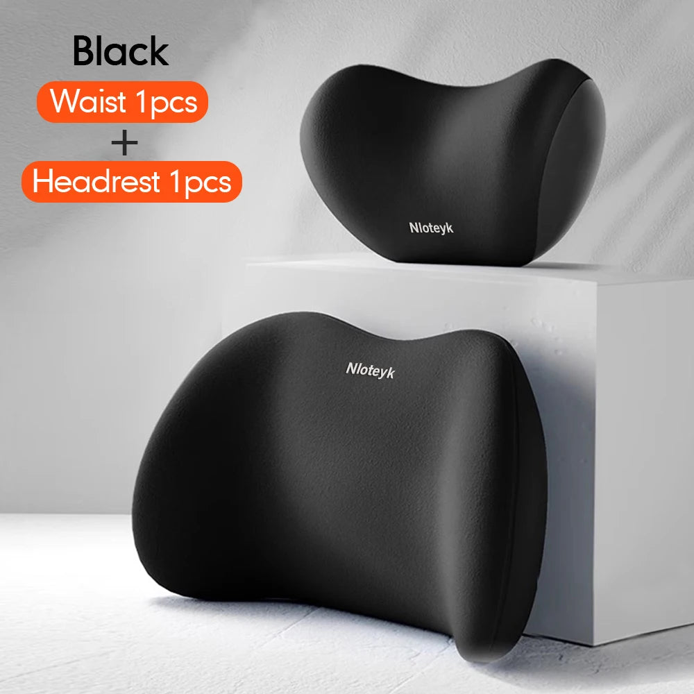 Car Universal Headrest Lumbar Memory Foam Cervical Lumbar Support Car Headrest Backrest Pillow Office Car Interior Accessories