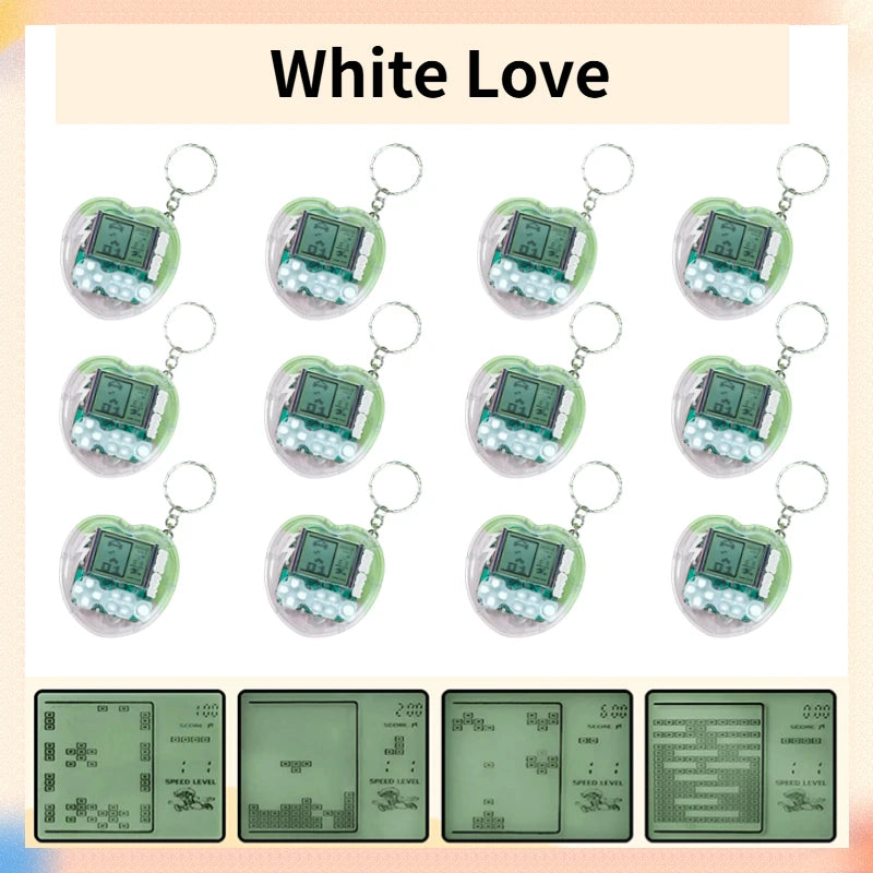 6-48PCS Video Game Party Favors For Kids Mini Game Keychain Birthday Party Gifs Mini Arcade Game Classroom Prizes Tetris Game