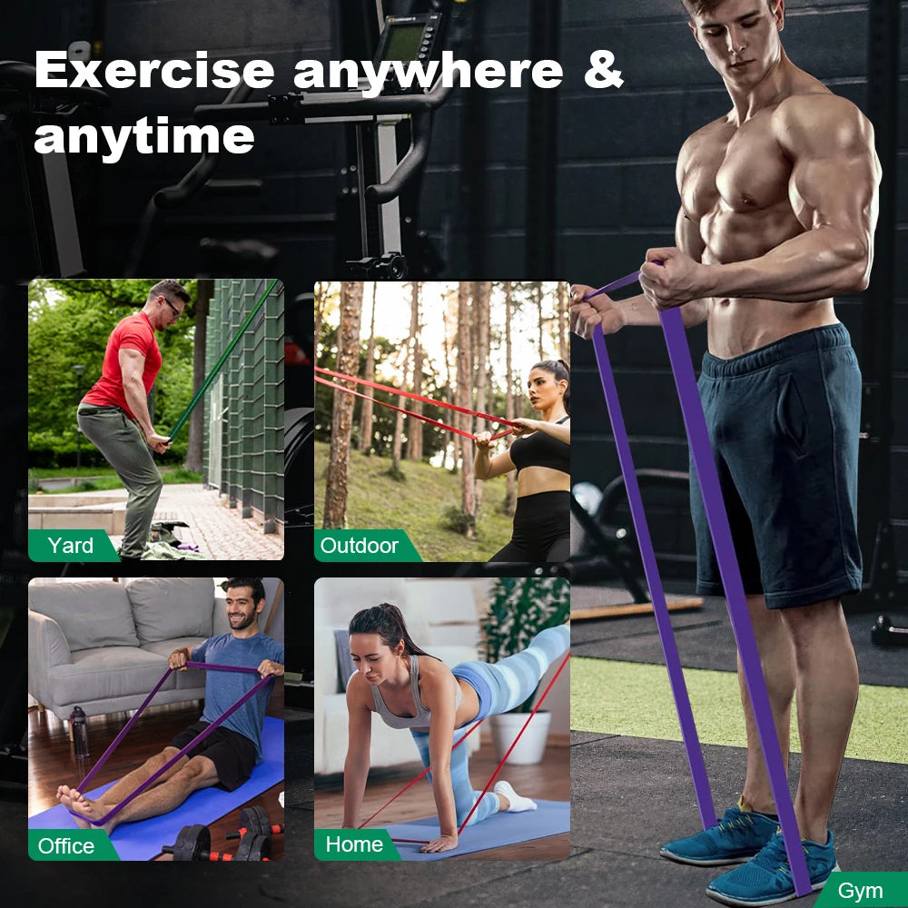 5~120lbs Fitness Resistance Band Boxing Agility Training Workout Gym Equipment Yoga Pilates Accessories Rubber Band Home Gym