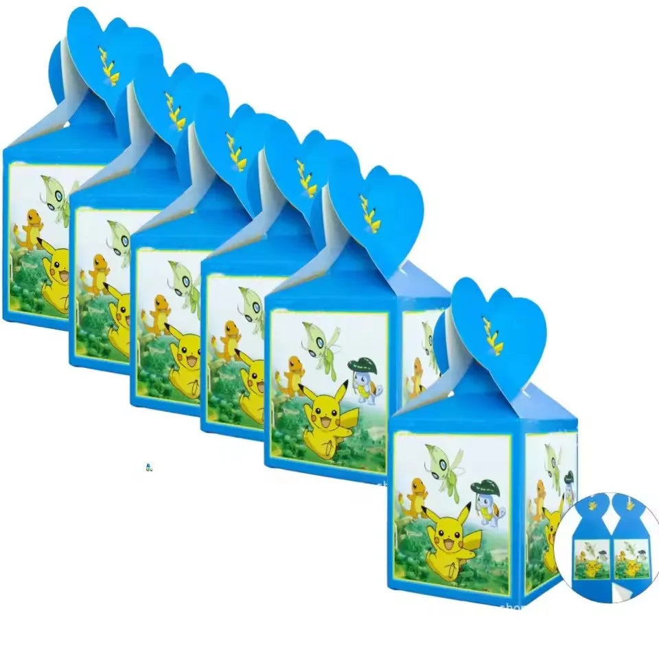 Pokemon Birthday Party Supplies Bracelets Stickers Keychain for Kids Pinata Goody Bag Fillers Cute Pikachu Pokemon Party Favors
