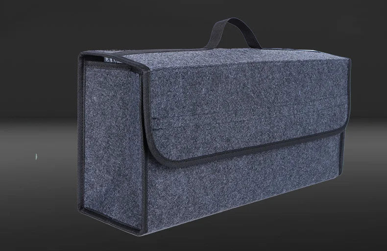 Large Anti Slip Compartment Boot Storage Organizer Tool Car Storage Bag Car Trunk Organizer Soft Felt Storage Box Accessories