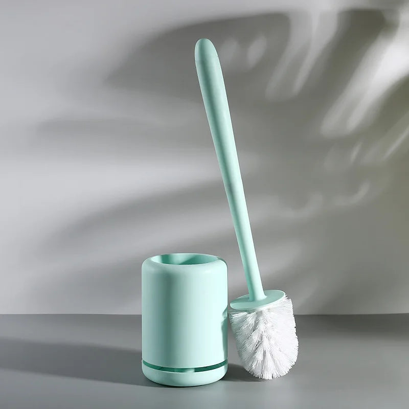 Punch-free Household Toilet Brush Set With Long Handle Toilet Brush With Base Cleaning Brush Bathroom Accessories